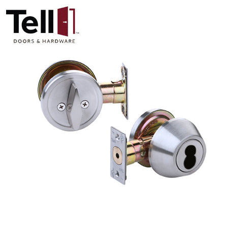 TELL - DB2000 Series - Standard Duty - Tubular Deadbolt - IC Core Prep - Stainless Steel - Grade 2