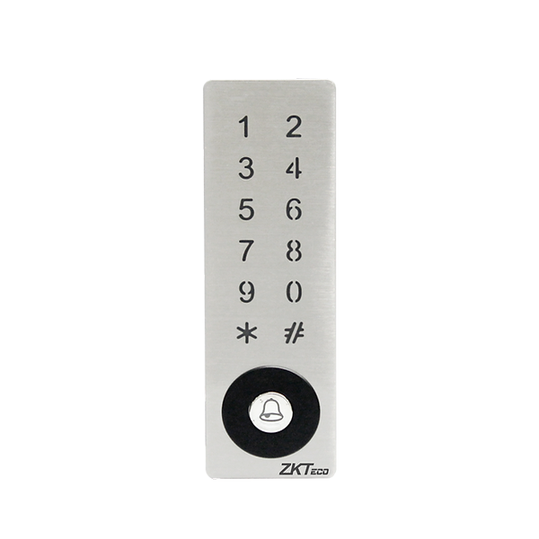 ZKTeco - SMK-V - Standalone RFID Reader - Outdoor - Vandal Resistant - IP65 - Back-lit Keypad - Metallic - UHS Hardware